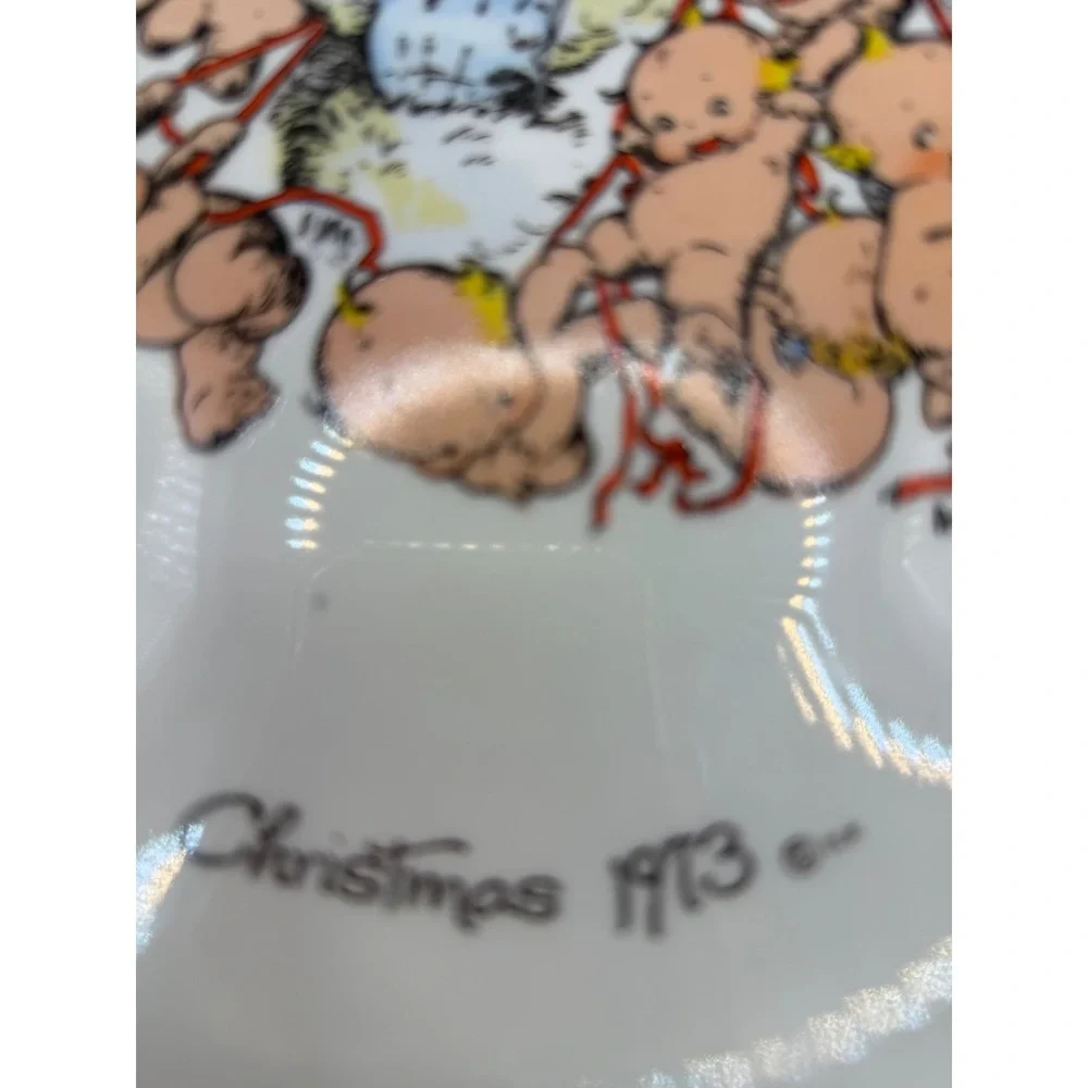 Kewpie Christmas 1973 Commemorative Edition Plate Rose O'Neill Santa 10.5 Inch